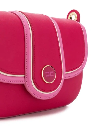 Shop Elisabetta Franchi Panelled Shoulder Bag In Pink