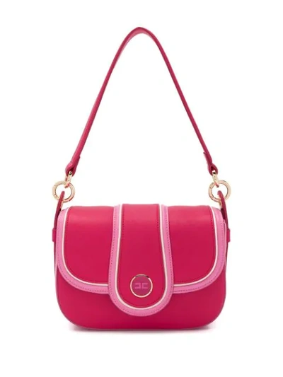 Shop Elisabetta Franchi Panelled Shoulder Bag In Pink