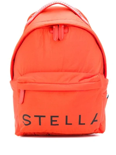 Shop Stella Mccartney Stella Logo Backpack In Orange