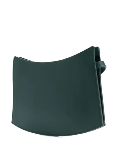 Shop Aesther Ekme Accordion Clutch In Green