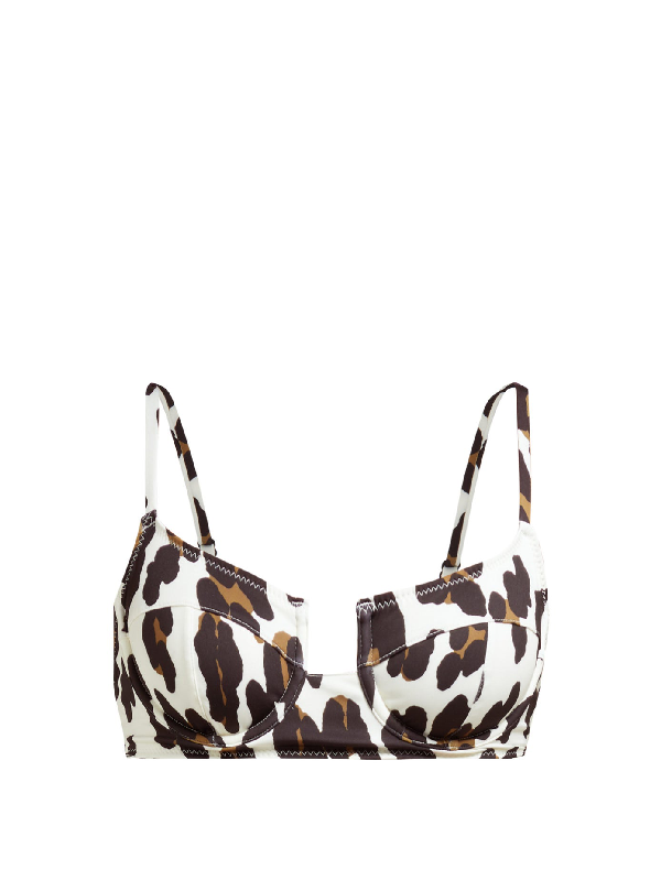 leopard print underwire swimsuit