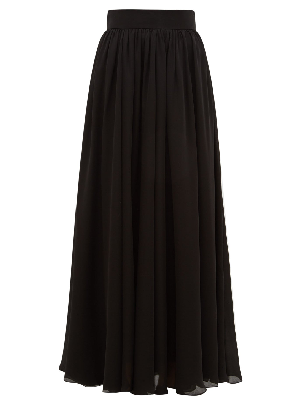 black evening maxi skirt