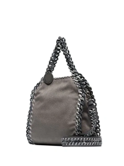 Shop Stella Mccartney Mini Falabella Tote Bag In Grey