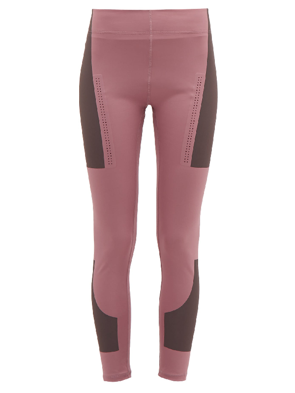 Adidas By Stella Mccartney Fitsense Two Tone Stretch Leggings In Pink Modesens