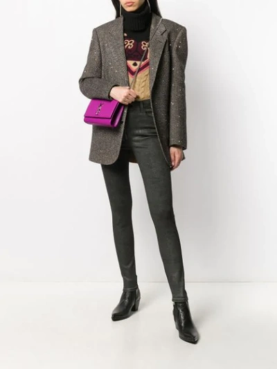 Shop Saint Laurent Kate Small Shoulder Bag In 5627 Pink