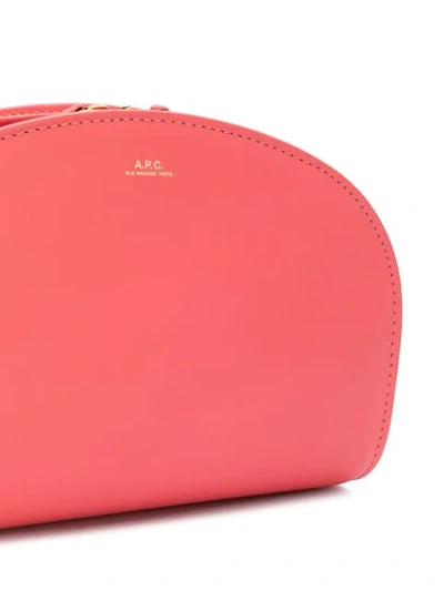 Shop Apc Half Moon Crossbody Bag In Fac Rose Vif