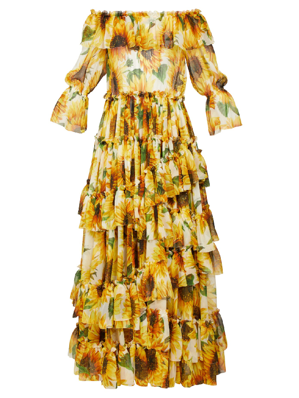 dolce and gabbana yellow dress