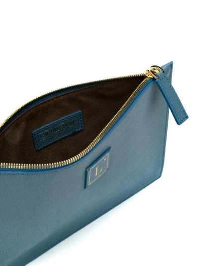 Shop L'autre Chose Logo Patch Clutch Bag In 7002 Azzurro