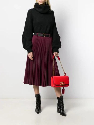 Shop Valentino Vlogo Shoulder Bag In Red