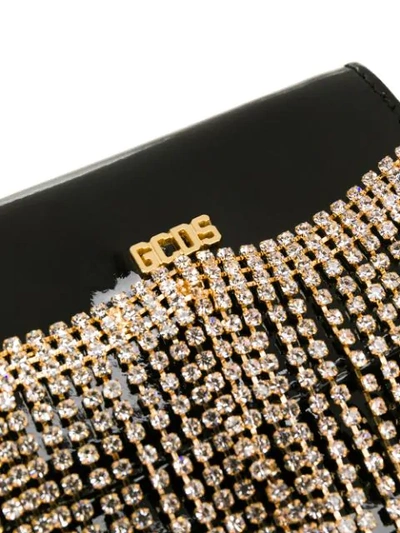 Gcds Mini Rhinestone Crossbody Bag In Black
