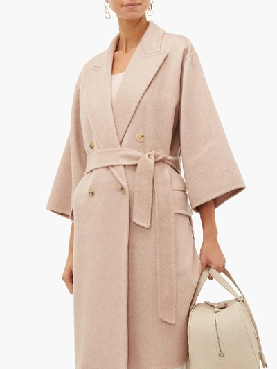Max Mara Risorsa Wrap Coat In Light Pink | ModeSens
