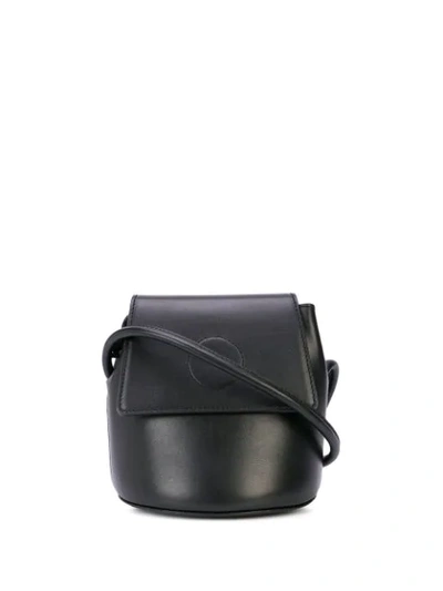 Shop Modern Weaving Petite Trapeze Bucket Bag In Black