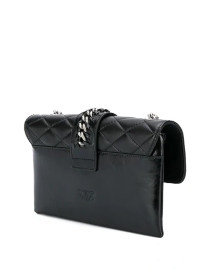 Shop Pinko Love Mini Shoulder Bag - Black
