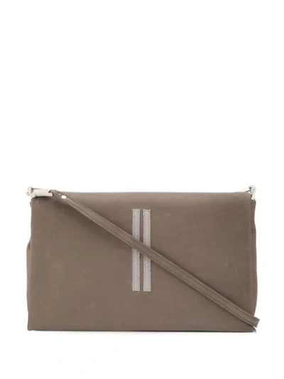 Shop Rick Owens Stripe Detail Crossbody Bag In Grey