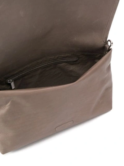 Shop Rick Owens Stripe Detail Crossbody Bag In Grey
