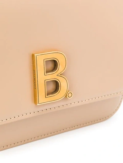 Shop Balenciaga Small B. Crossbody Bag In Neutrals