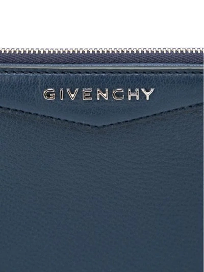 Shop Givenchy Medium 'antigona' Pouch In Blue