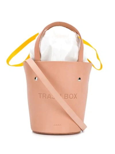 Shop Nana-nana Trash Box Bucket Bag In Neutrals