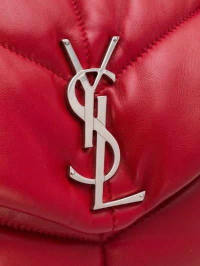 Shop Saint Laurent Medium Loulou Shoulder Bag In Red