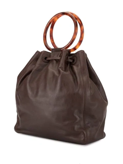Pre-owned Chanel Structured Handles Tote Bag In Brown
