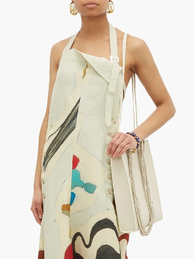 JACQUEMUS Halterneck abstract-print dress 