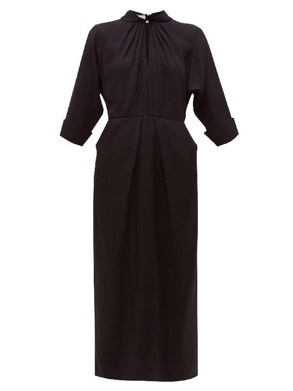 black midi length shift dress