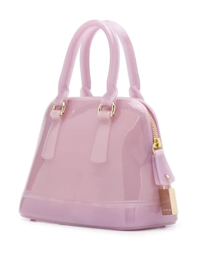 Shop Furla Lilla Pvc Tote Bag In Purple