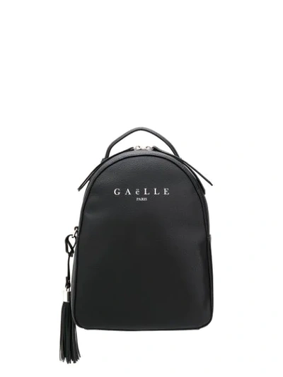 Shop Gaëlle Bonheur Logo Stamp Backpack In Black