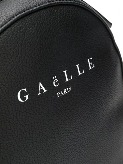 Shop Gaëlle Bonheur Logo Stamp Backpack In Black