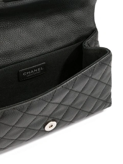 Pre-owned Chanel Quilted 2.55 Cc Belt Bag In Black