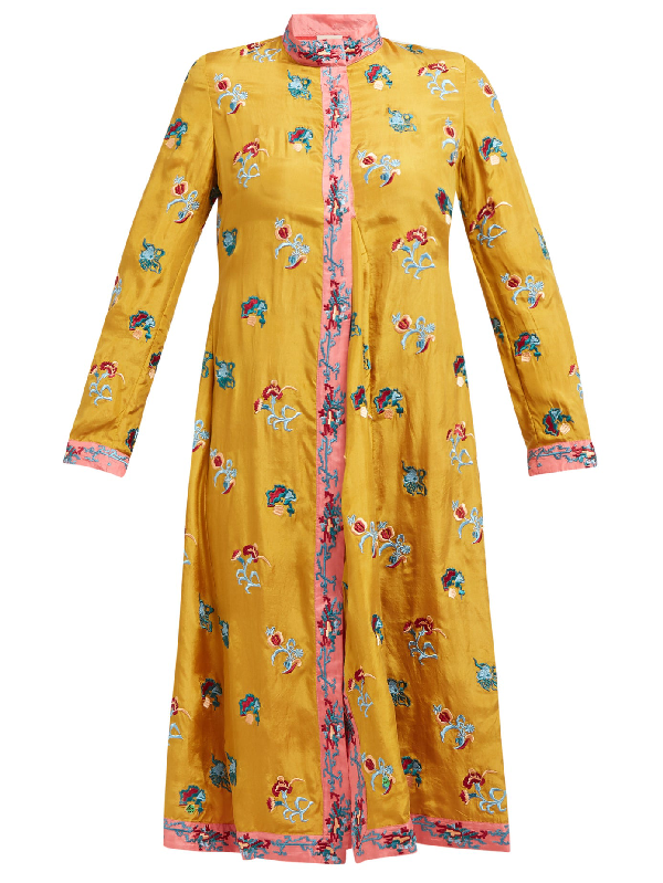 mustard silk dress