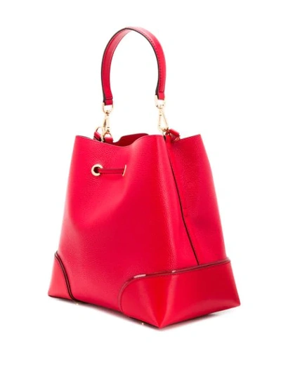Shop Michael Michael Kors Medium Pebbled Shoulder Bag In Red