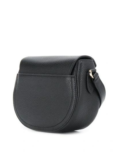 Shop Furla Pebbled Logo Cross-body Bag In Onyx