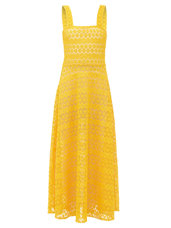 yellow lace maxi dress