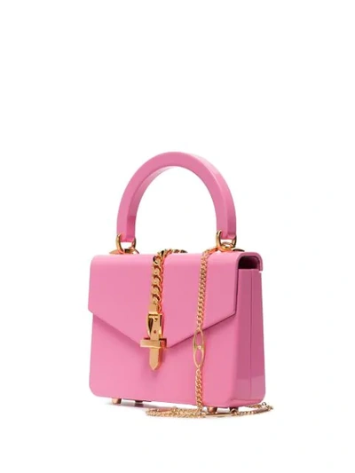 Shop Gucci Mini Sylvie 1969 Plexus Bag In Pink
