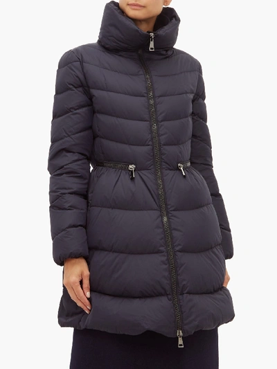 Moncler Mirielon Fitted-waist Down-padded Parka In Blue | ModeSens