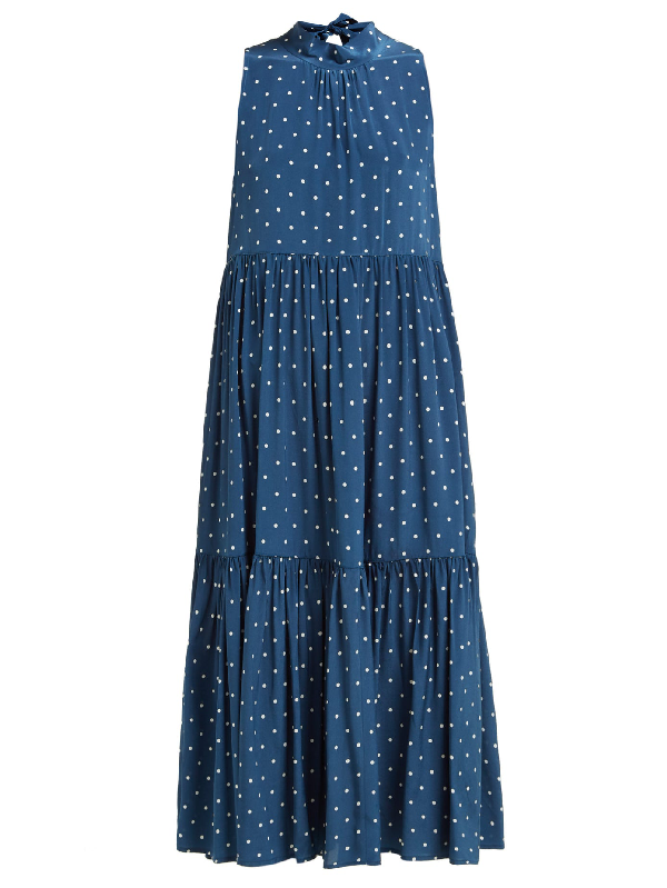 oasis navy polka dot dress