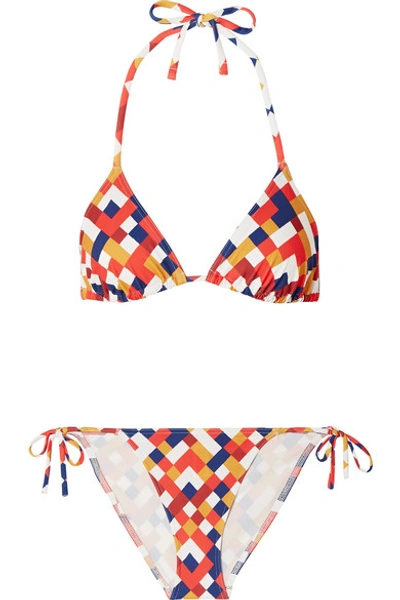 Shop Eres Mosaic Office Printed Bikini Briefs In Brick