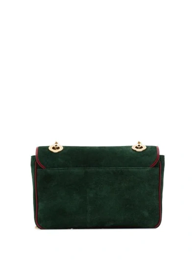Shop Gucci Small Marina Suede Shoulder Bag In Green