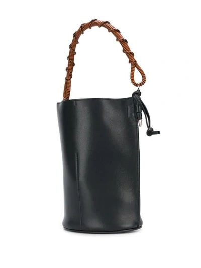 Shop Loewe Spiral Handle Bucket Bag In Black