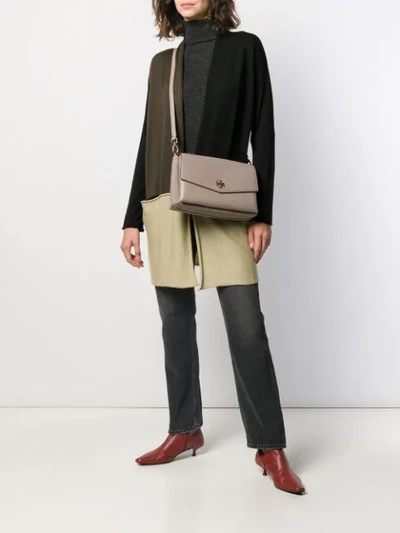 Shop Tory Burch Kira Double-strap Shoulder Bag In Brown