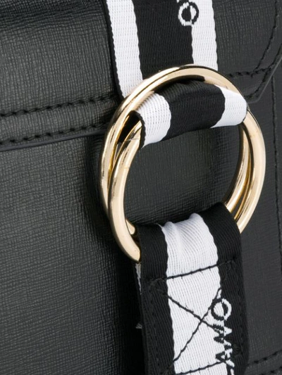 Shop Msgm Mini Logo Crossbody Bag In Black