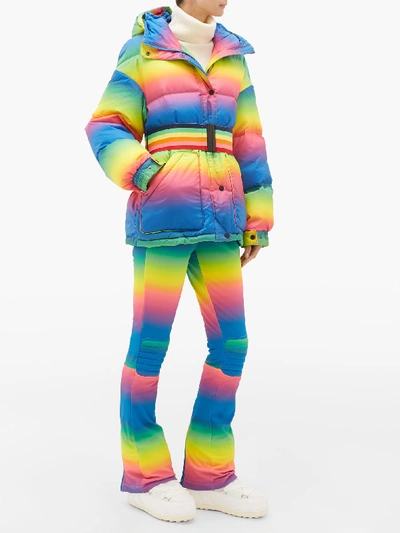 Perfect Moment Oversized Rainbow-belt Down-filled Ski Jacket In  Multicoloured | ModeSens