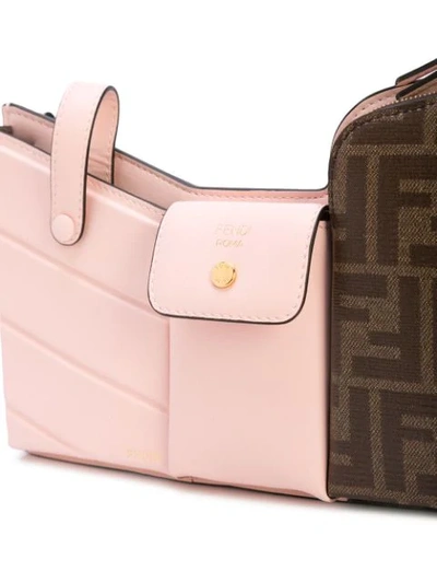 Shop Fendi Ff 3 Pocket Mini Bag In Pink