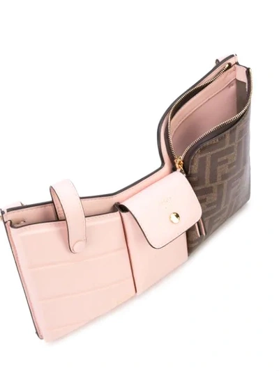 Shop Fendi Ff 3 Pocket Mini Bag In Pink