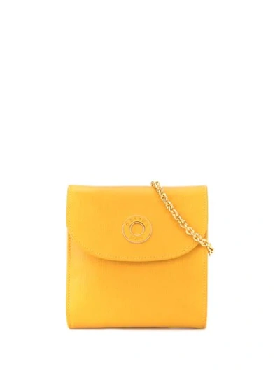 Pre-owned Celine Small Chain Belt Bag In Yellow