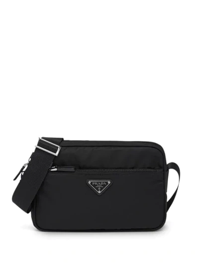 Shop Prada Zipped Cross-body Bag - Black