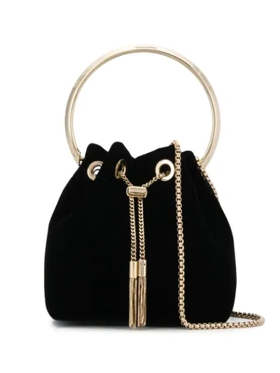 Shop Jimmy Choo Bon Bon Bracelet Bag In Black