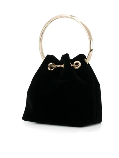 Jimmy Choo Round Handle Shoulder Bag Tassel In Black