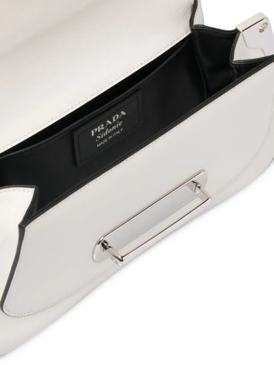Shop Prada Sidonie Logo Shoulder Bag In White